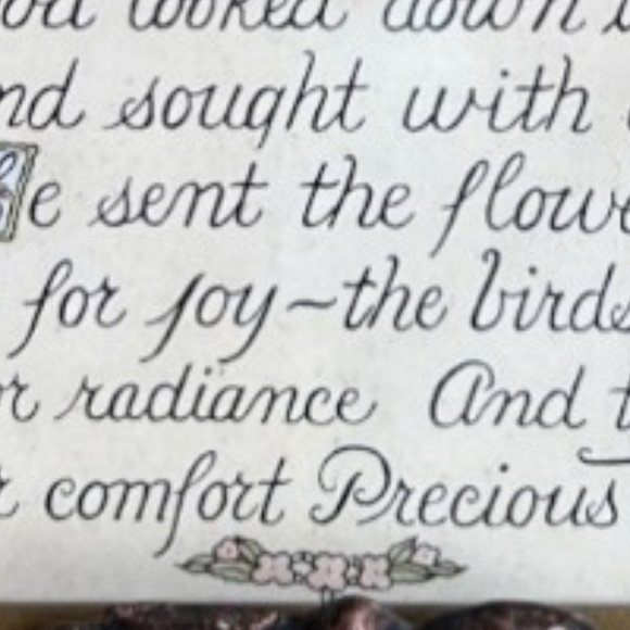 Vtg 1930s PRECIOUS MOTHER Poem Print Art Gold Frame Mother's Day Hanger 9" x 7" - Picture 6 of 16